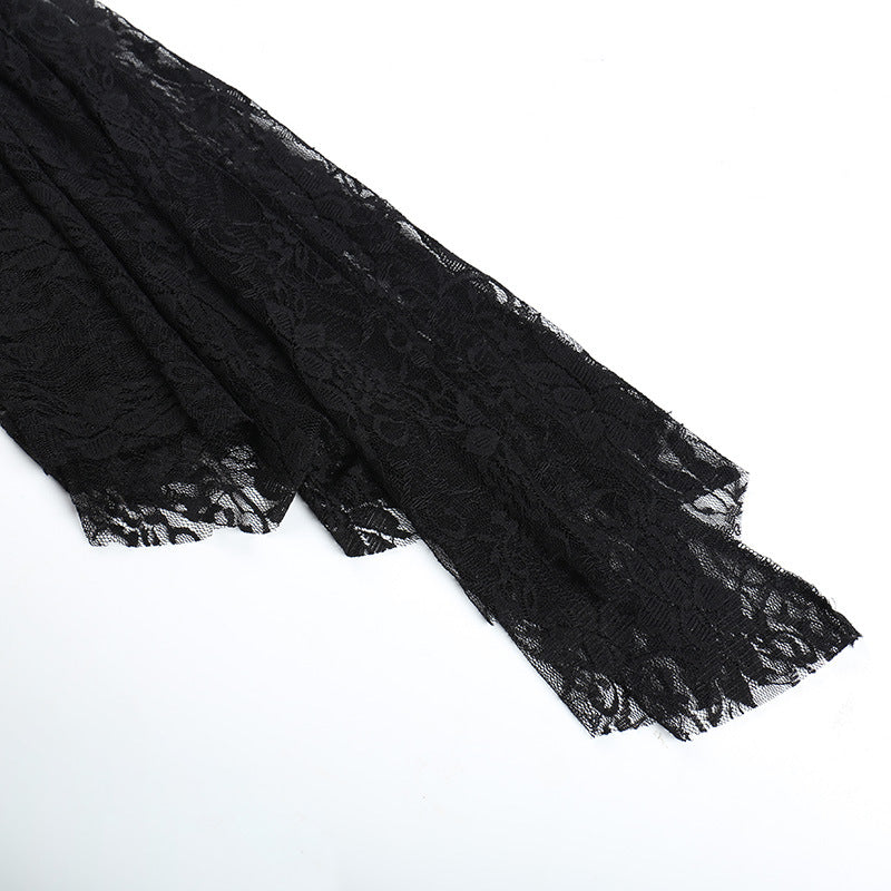 Dark Coquette Lace Blouse