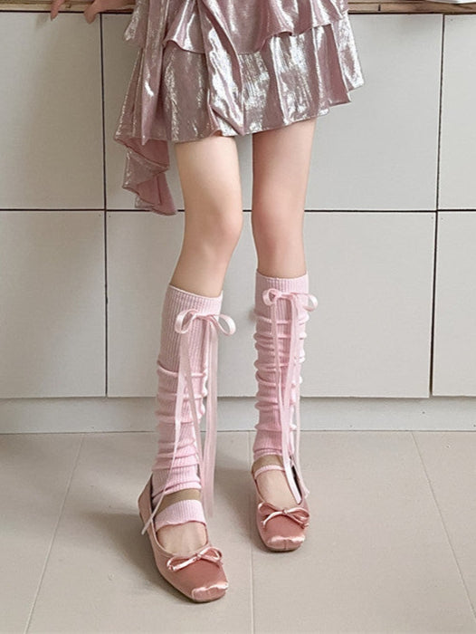 Dollete Bow Ribbon Ballet Coquette Leg Covers