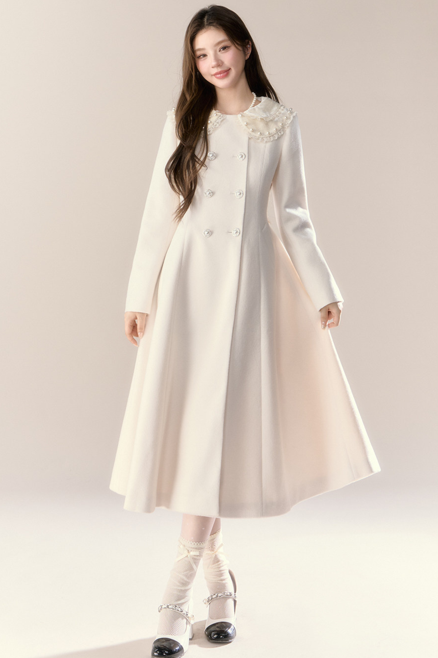 Elegant Sweet Chic French Long Coat