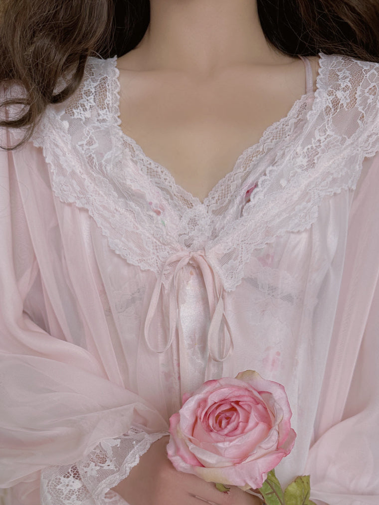 Mist Pink Rose Nightgown