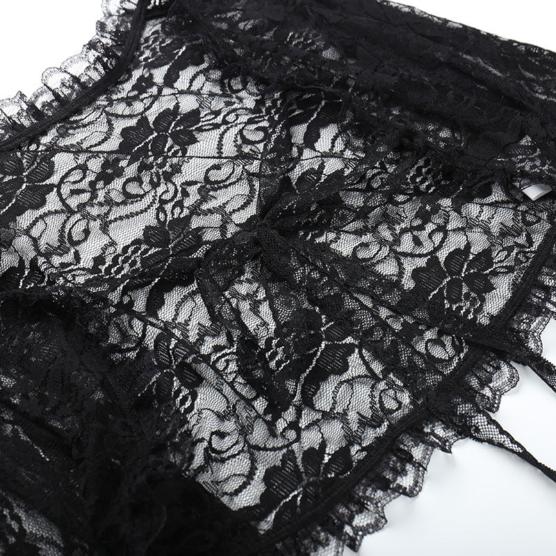 Dark Coquette Lace Blouse