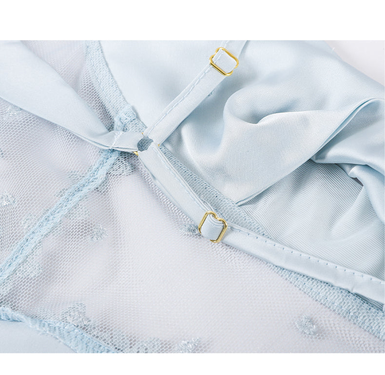 Backless Lace Ice Silk Pajamas