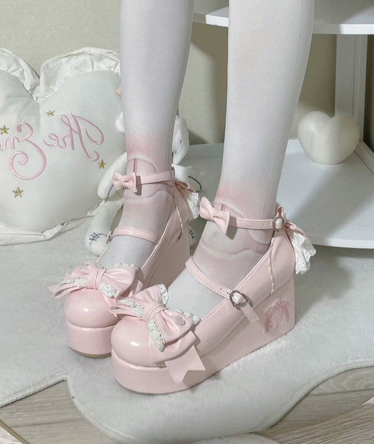 Bow Lolita Thick-soled Platform Shoes