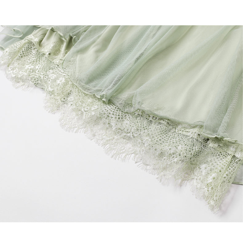 Butterfly Mesh Lace Nightgown