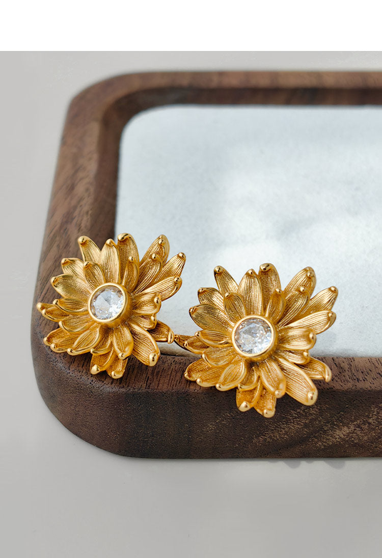 Sunflower Vintage Romantic Earrings