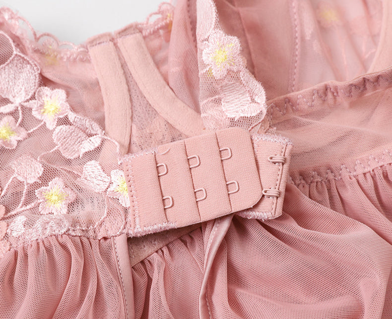 Romantic Lace Strap Nightgown