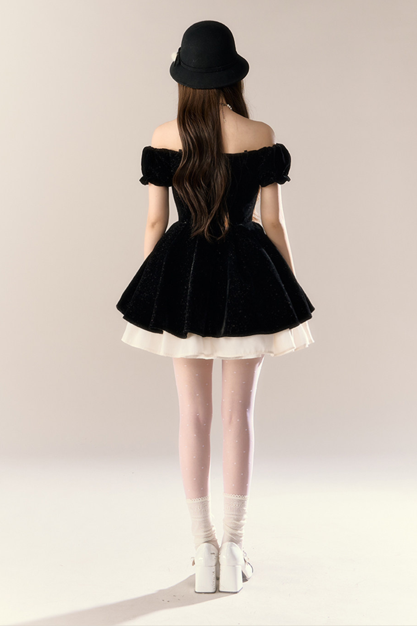 Velvet Chic Girly French Banquet Dress