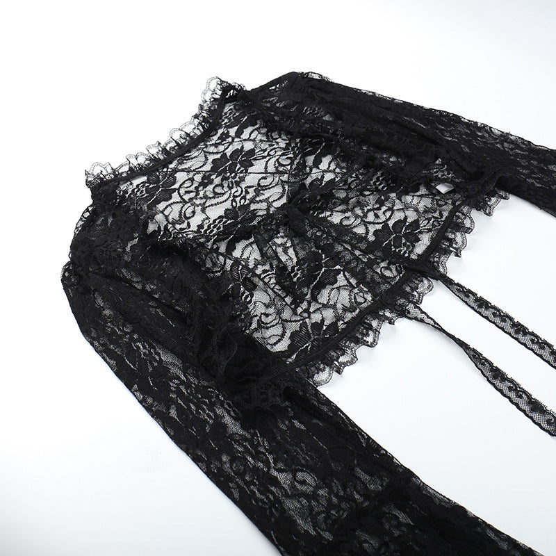 Dark Coquette Lace Blouse