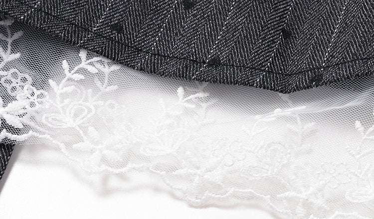 Preppy Bow Pleated Skirt