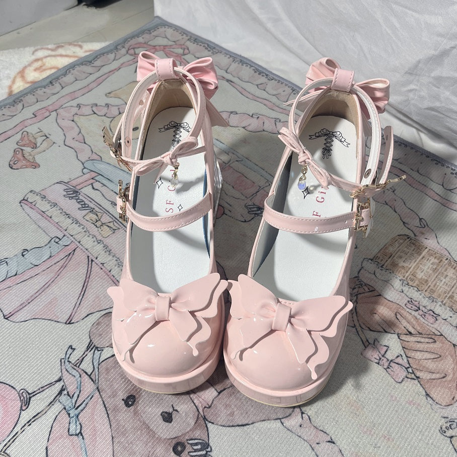 Princess Bows Mary Jane Leather Shoes