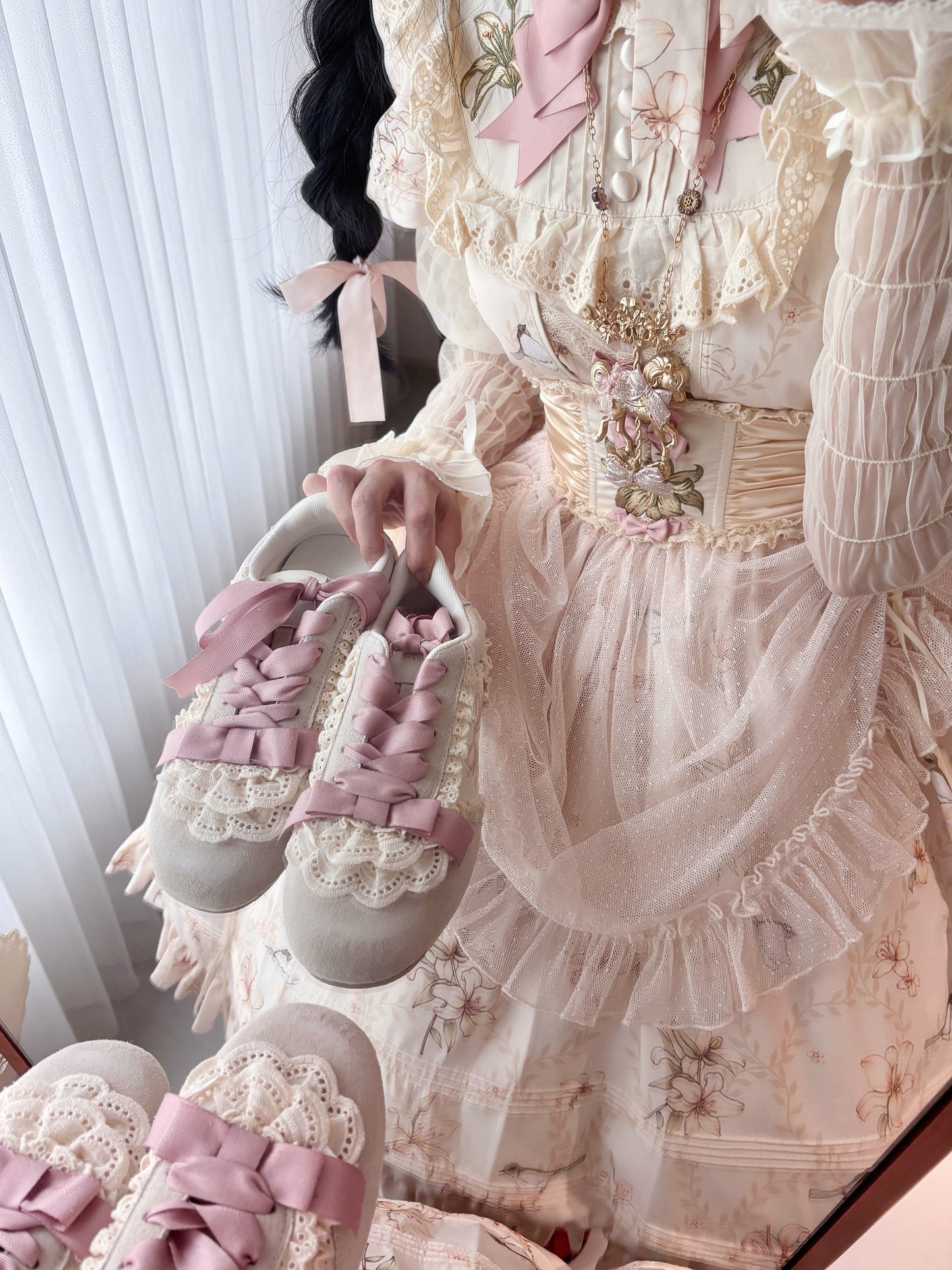 Lace Cake Ballet Sneakers