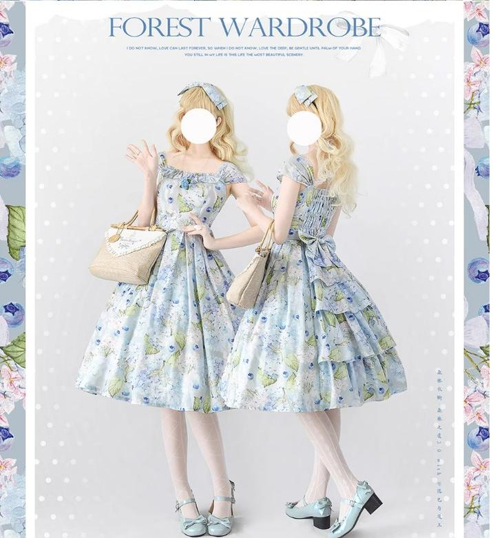 Vintage Lolita JSK Dress Summer Thin Dress
