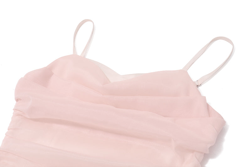 Coquette Irregular Mesh Suspender Dress