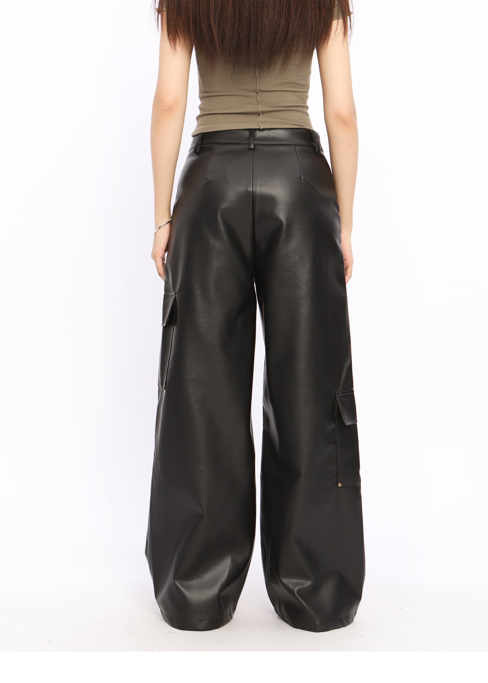 Grunge Black Leather Pants