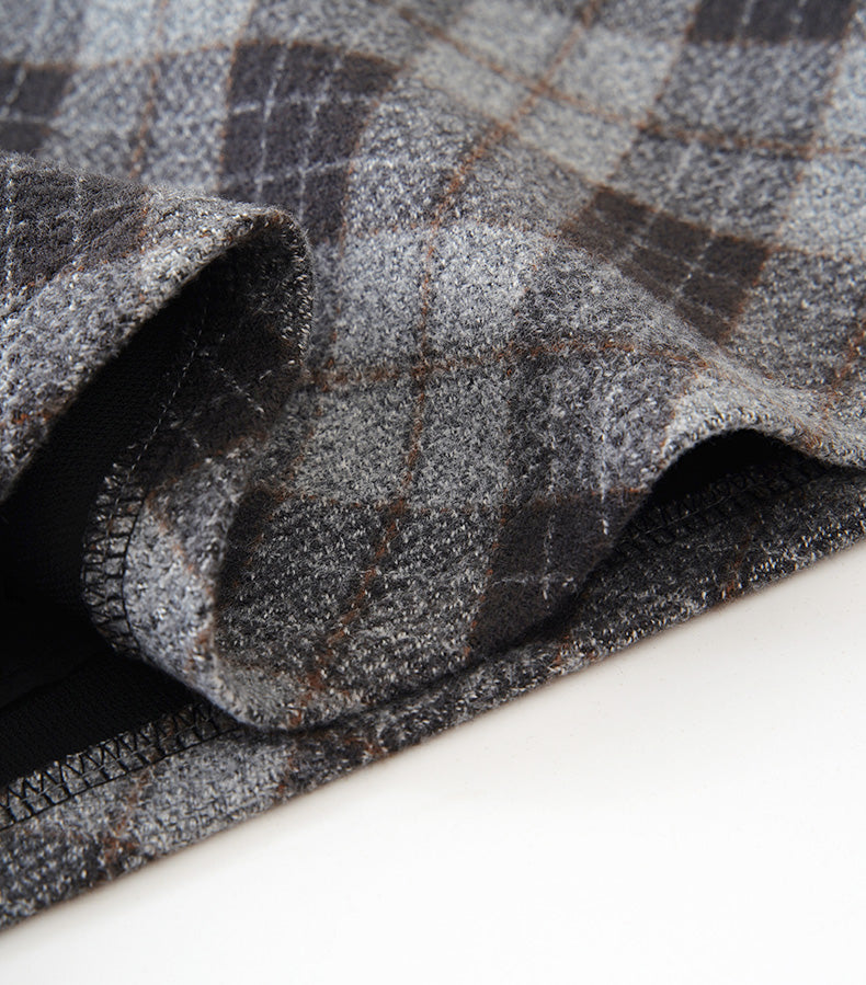 Preppy Aesthetic Plaid Woolen A-line Skirt