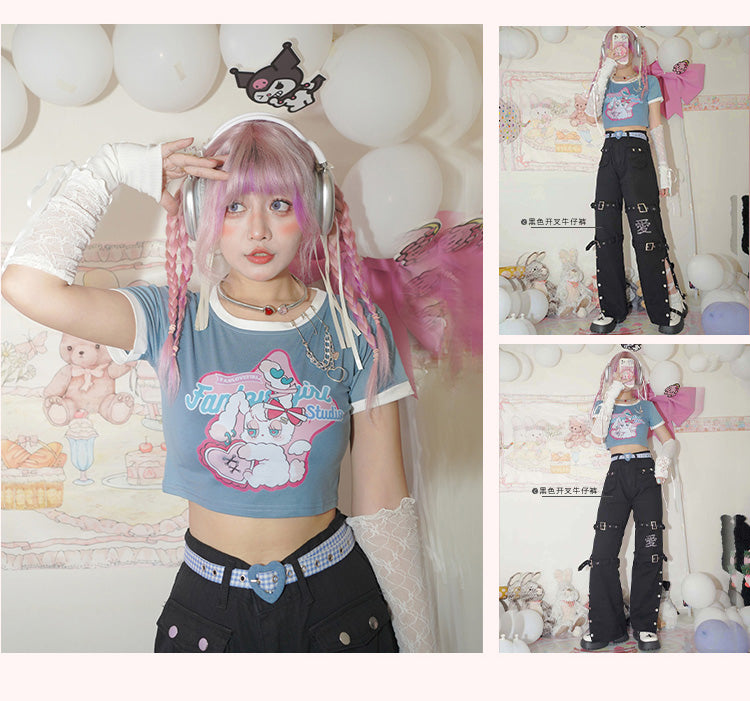 Y2K Cotton Rabbit T-shirt
