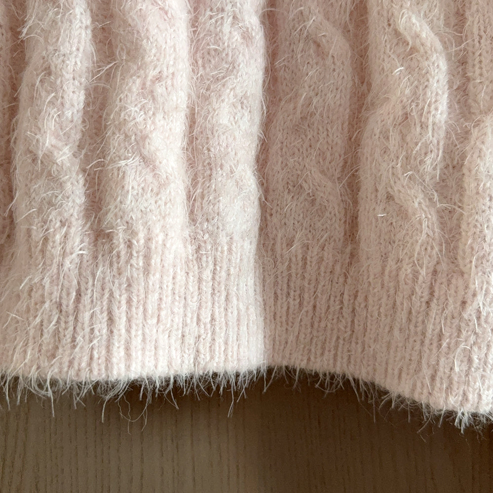 Plush Pink Hooded Sweater