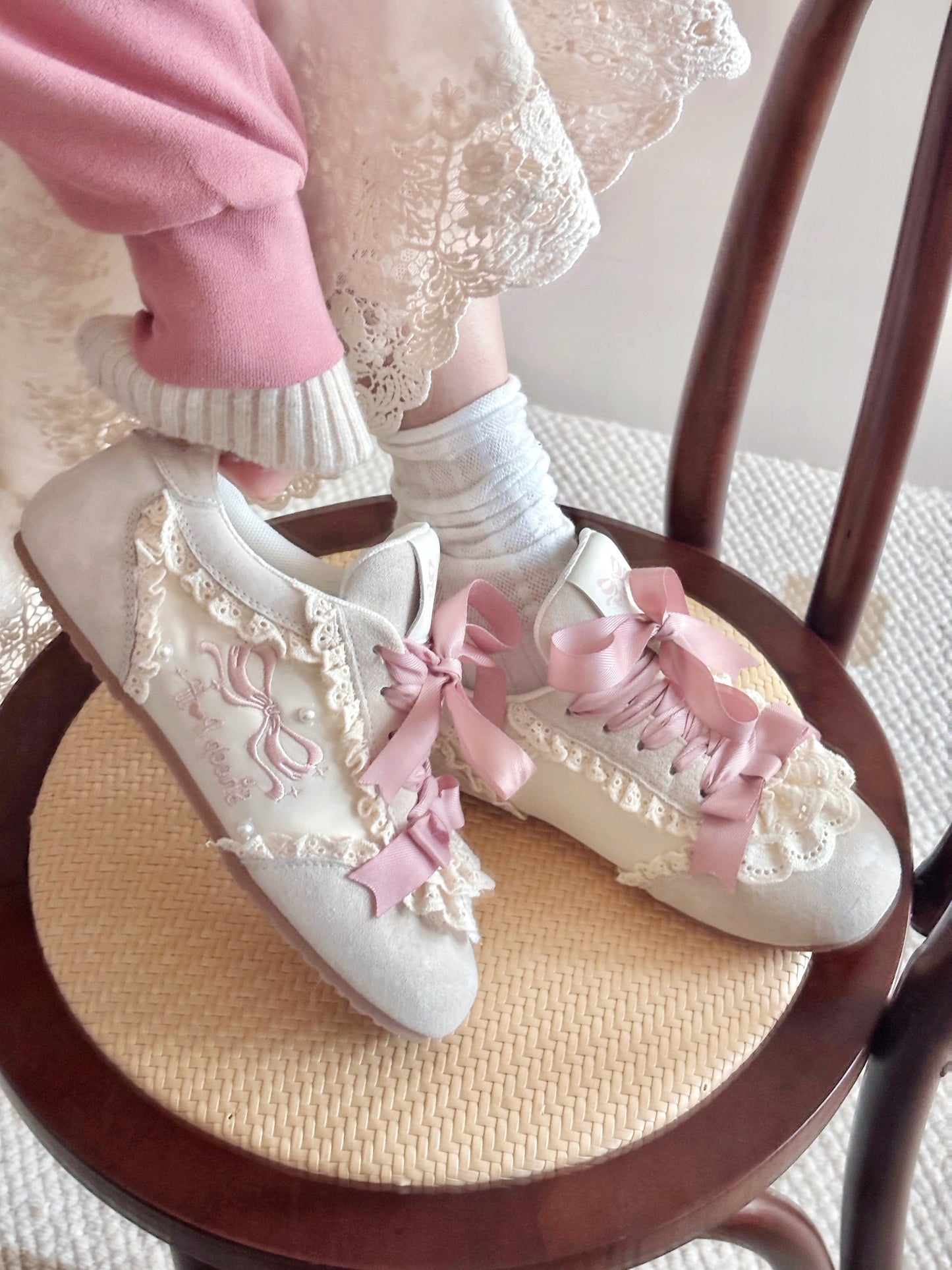 Lace Cake Ballet Sneakers