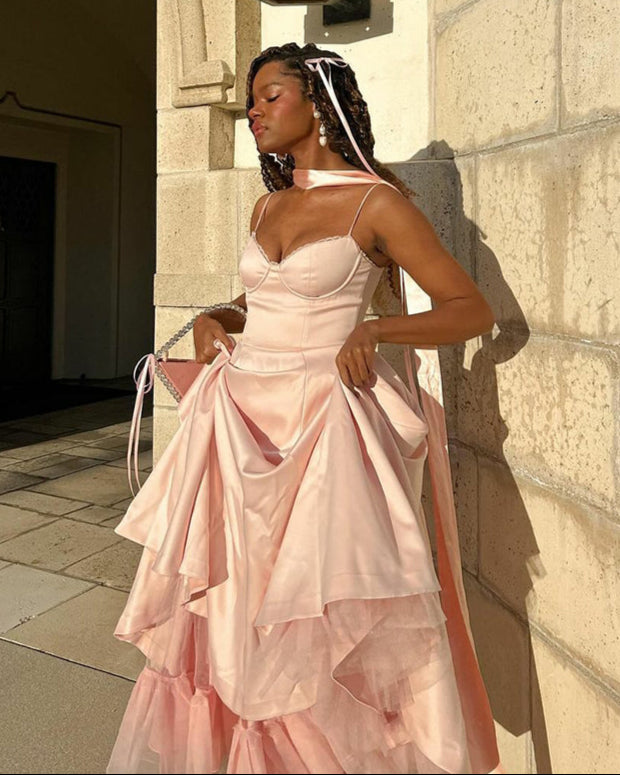 Pink Princess Suspender Dress