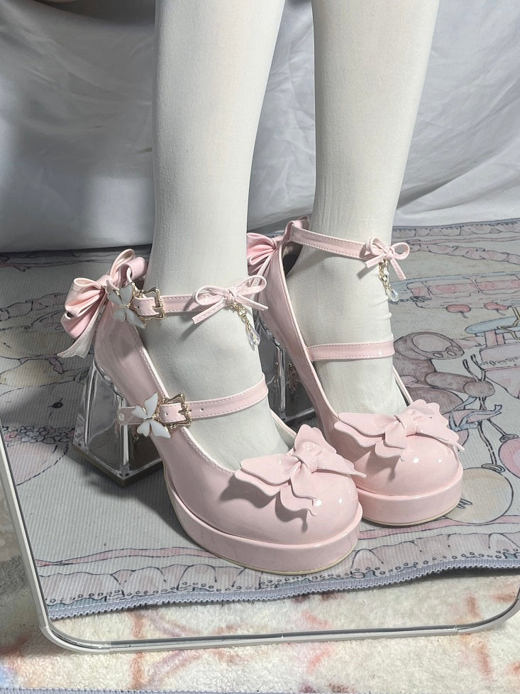 Princess Bows Mary Jane Leather Shoes