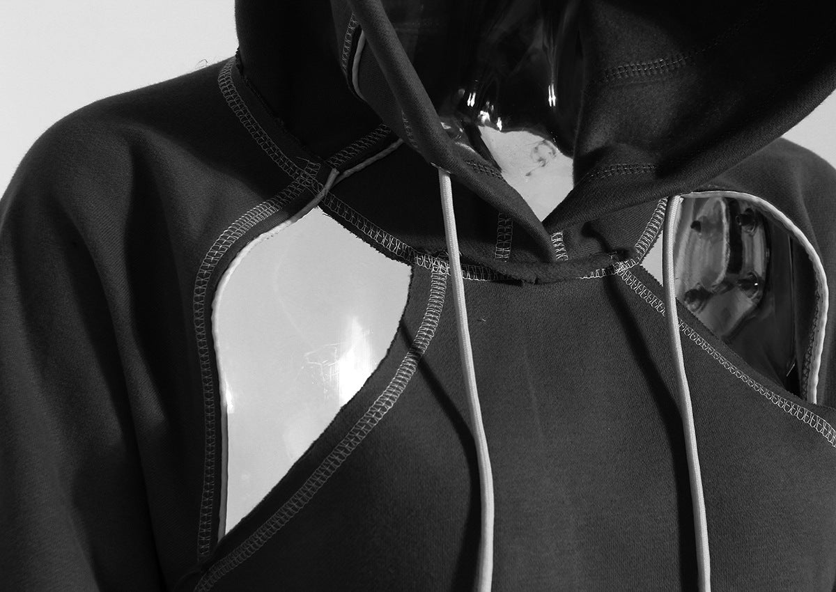 Acubi Street Hollow Stacking Hooded Sweatshirt