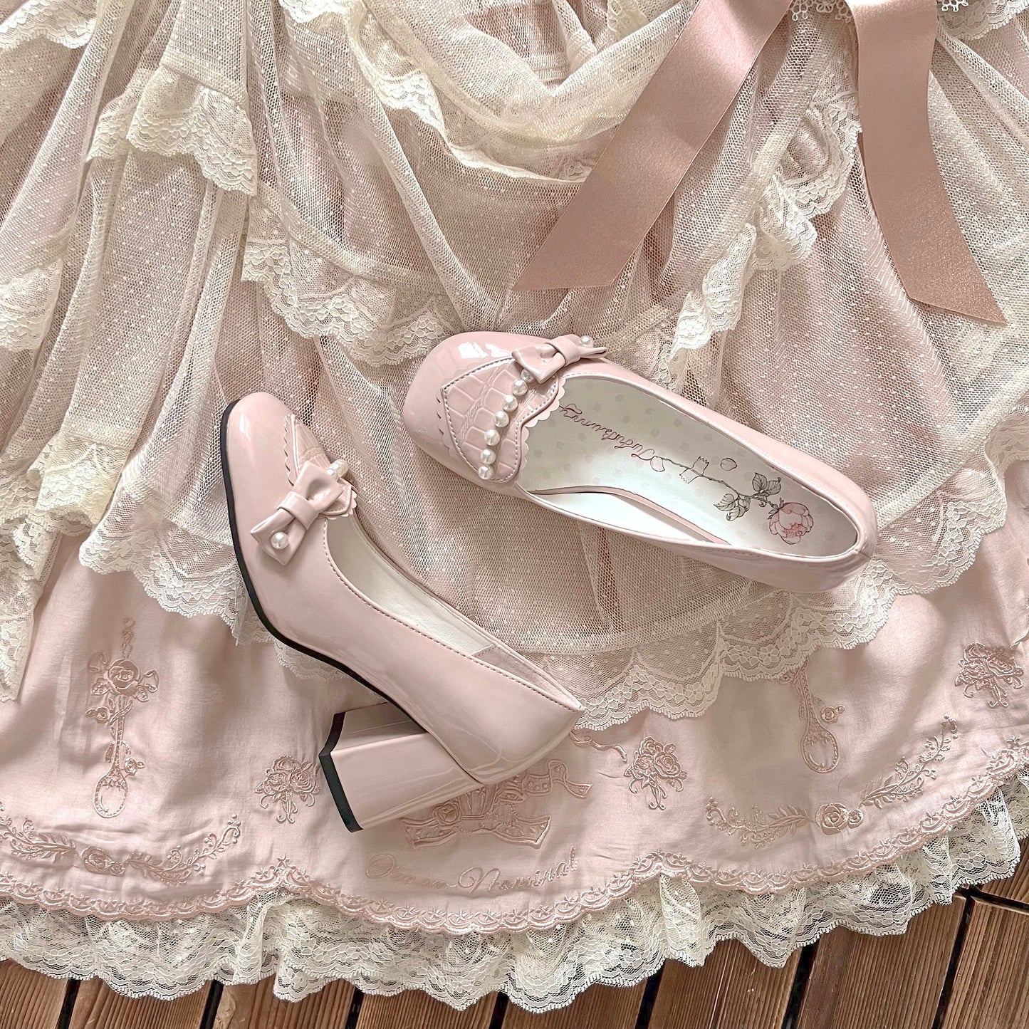 Dream Lolita Pearl Mary Jane High Heels