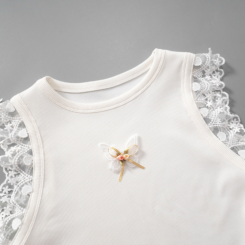 Lace Flower Crop Top