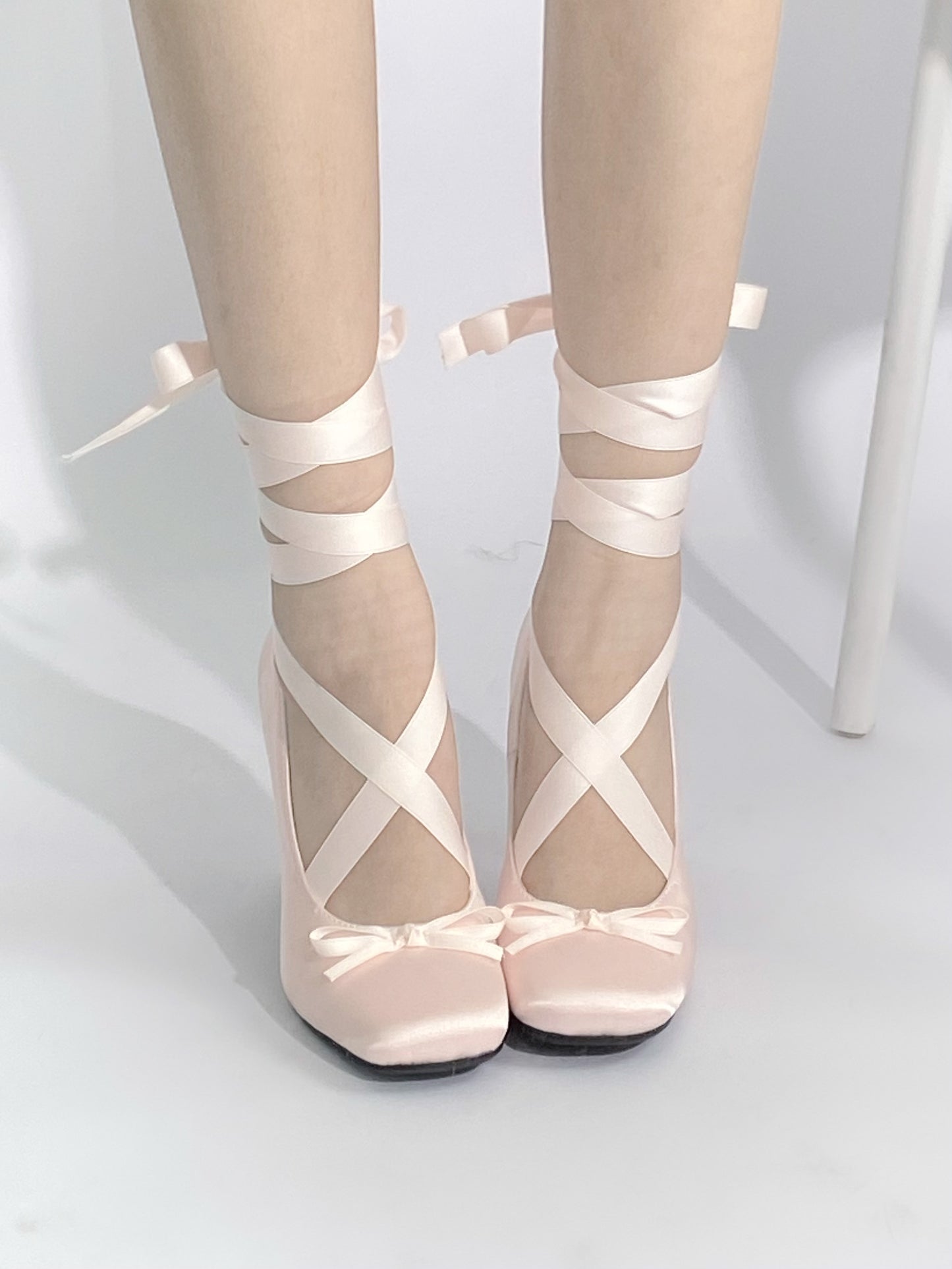 Ballet Satin High-heeled Shoes