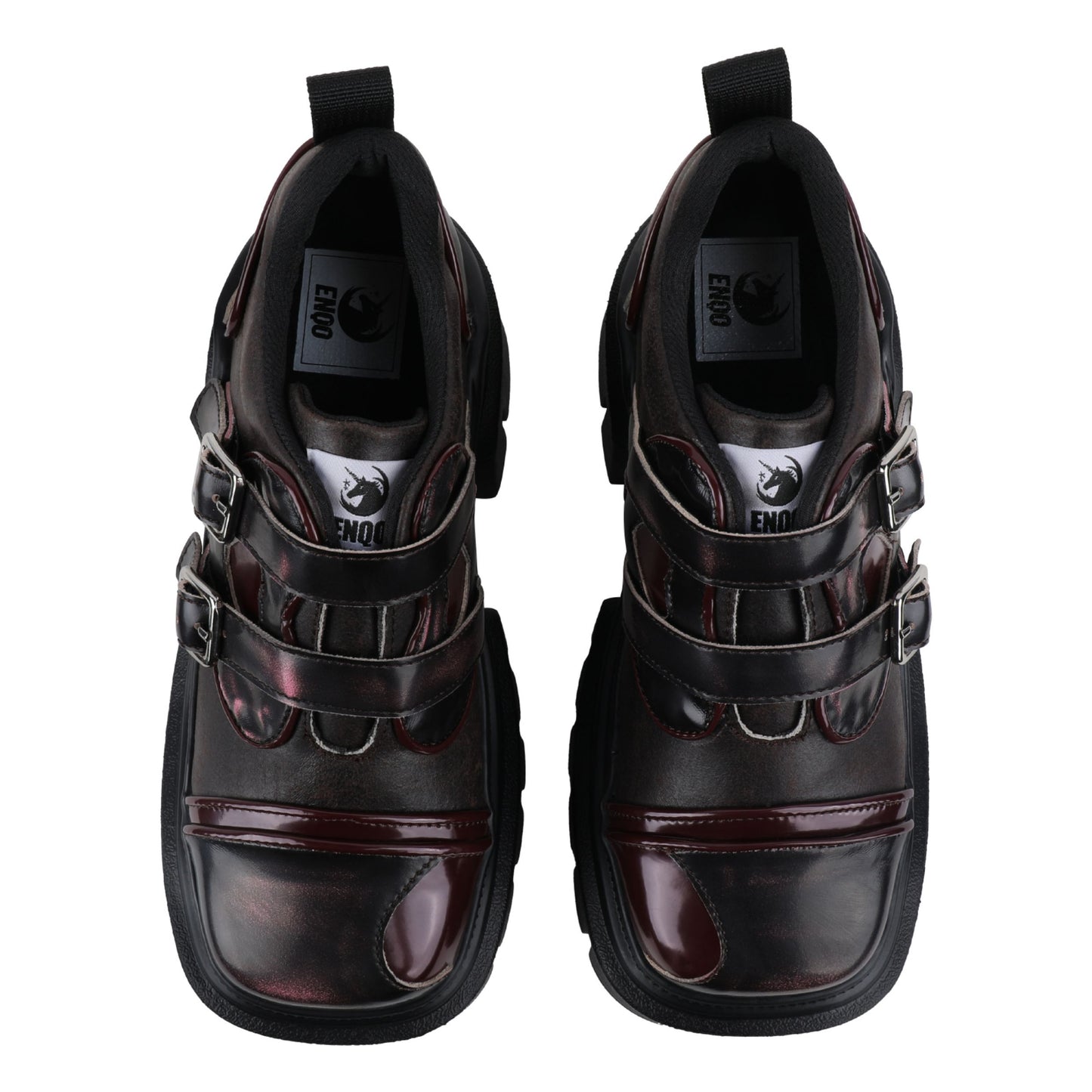 Grunge Punk Buckle Leather Shoes