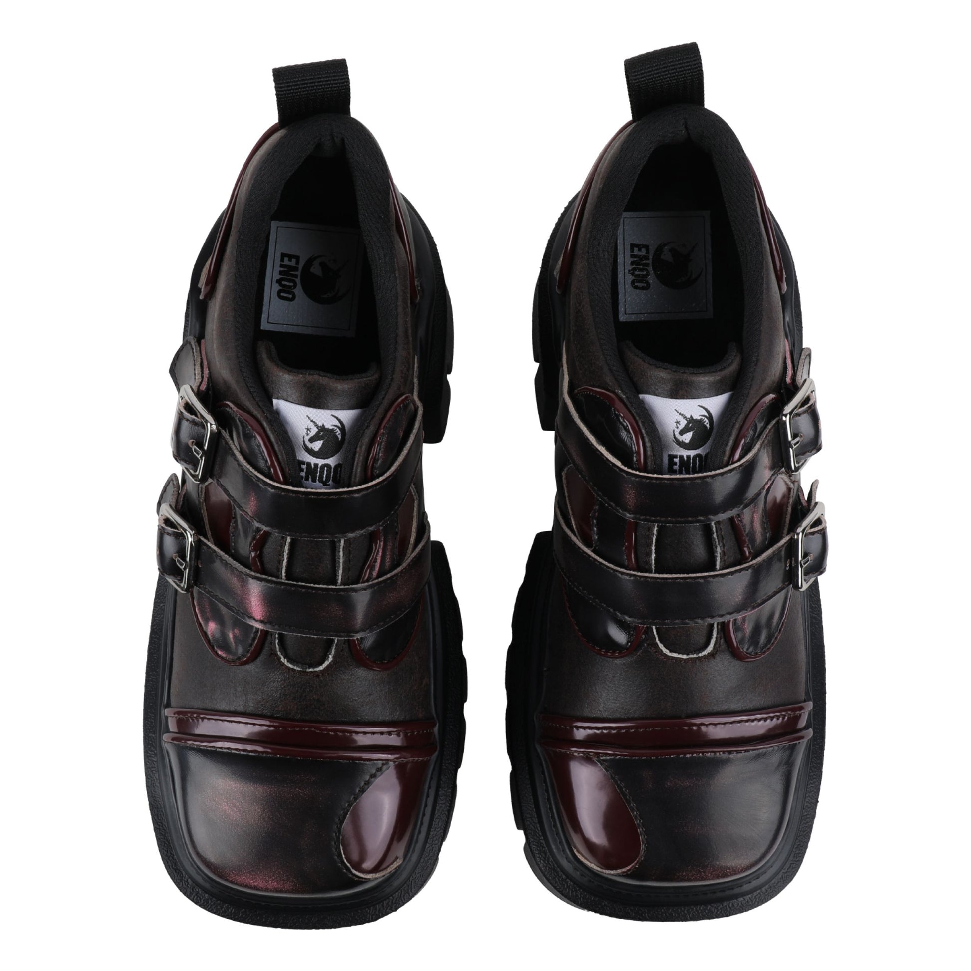 Grunge Punk Buckle Leather Shoes