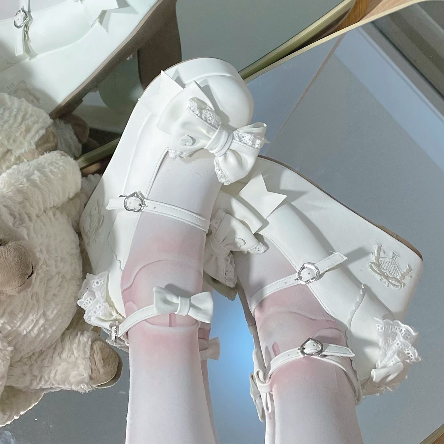 Bow Lolita Thick-soled Platform Shoes