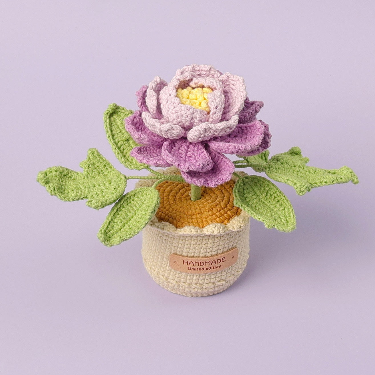 handmade wool crocheted simulated flowers