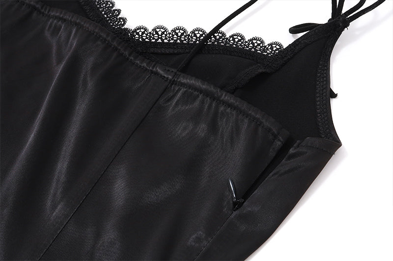 Strap Bow Dark Coquette Suspender Dress