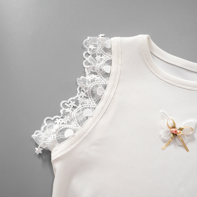 Lace Flower Crop Top