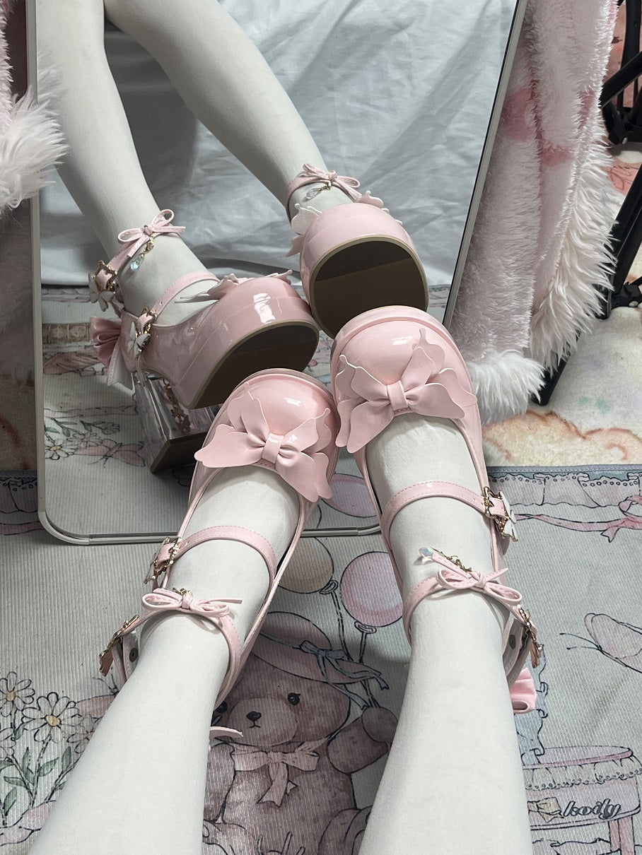 Princess Bows Mary Jane Leather Shoes