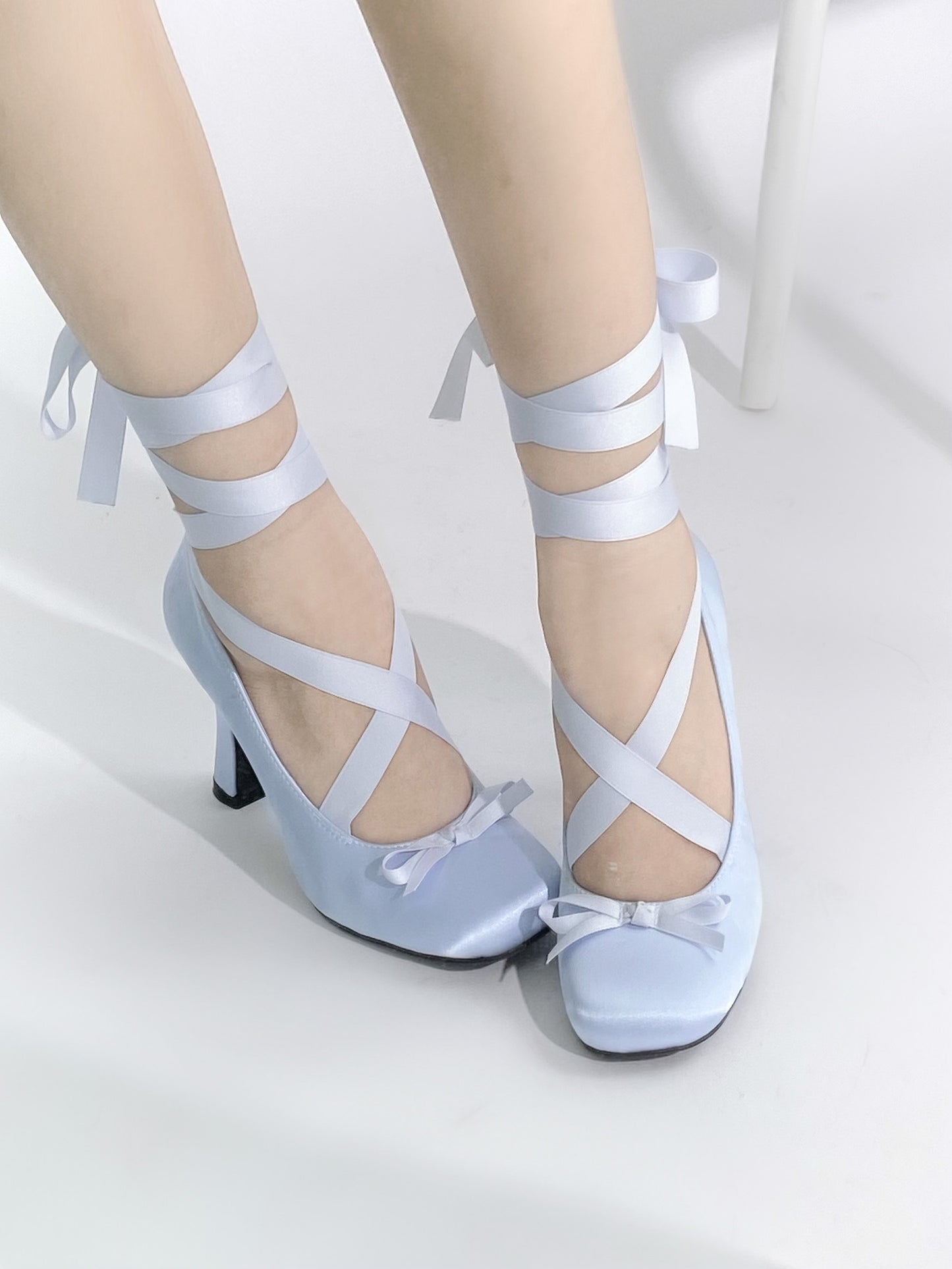 Ballet Satin High-heeled Shoes