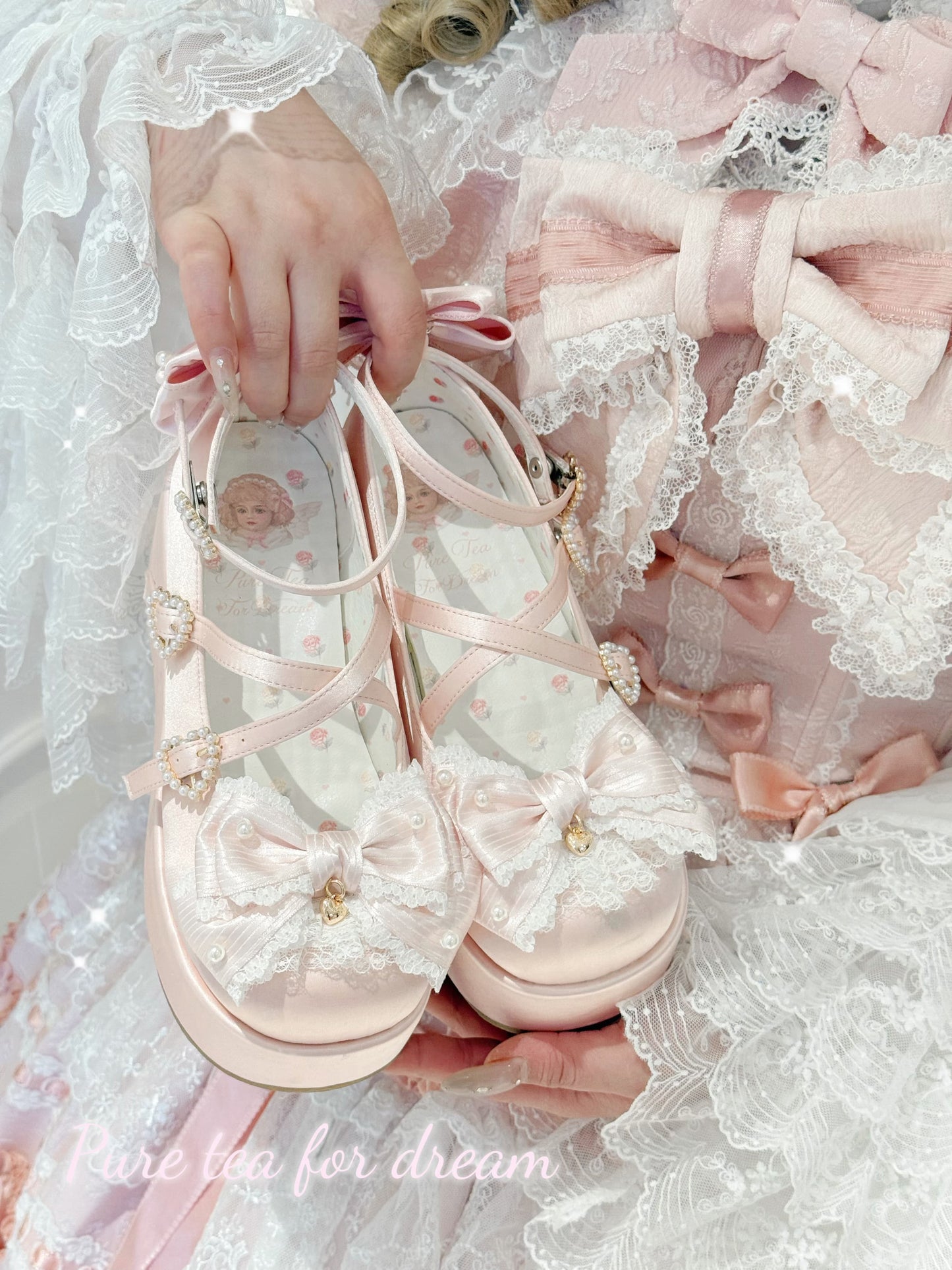 Chanson Cream Thick Sole Lolita Shoes
