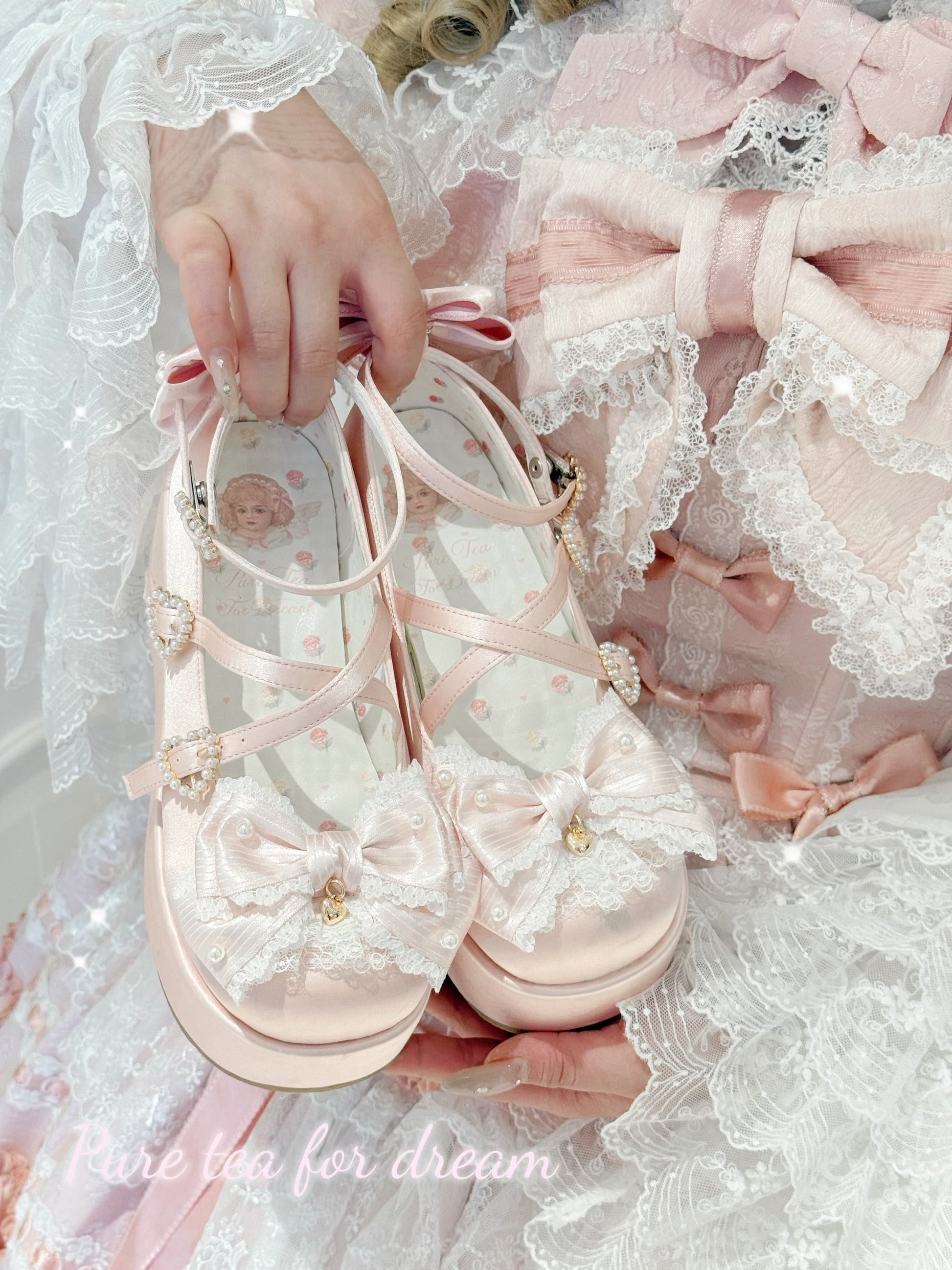 Chanson Cream Thick Sole Lolita Shoes