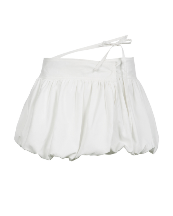 Asymmetrical V-waist Bud Skirt