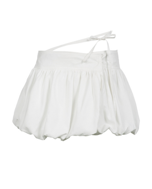 Asymmetrical V-waist Bud Skirt