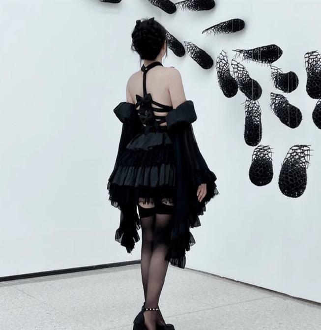 Gothic Lolita JSK Dress Snake Print Slimming Backless Dress