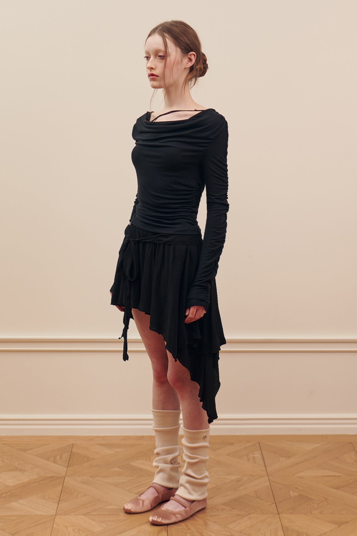 Ballet Strap Irregular Skirt