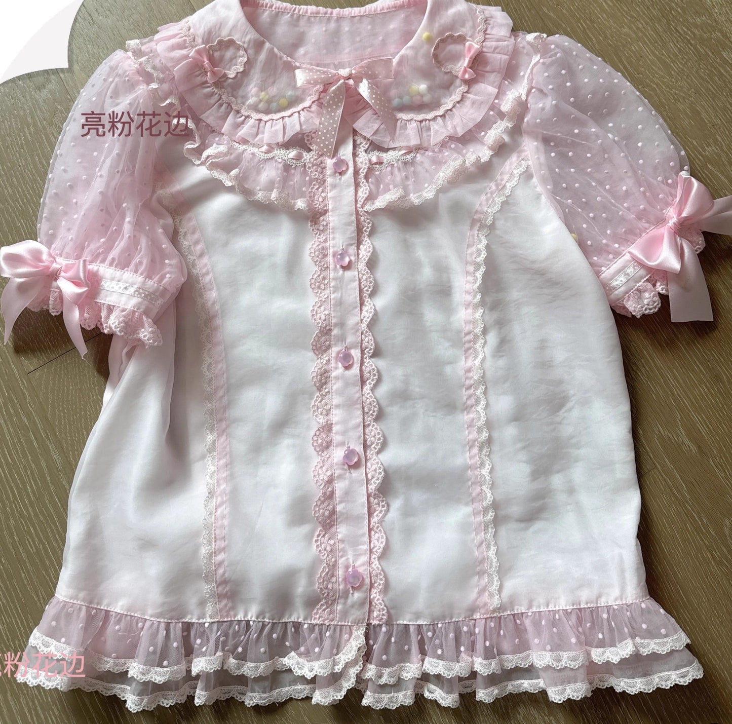 Lolita Bows Mesh Shirt