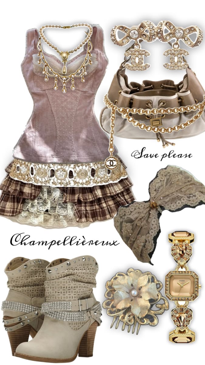 Vintage Punk Lace Plaid Skirt