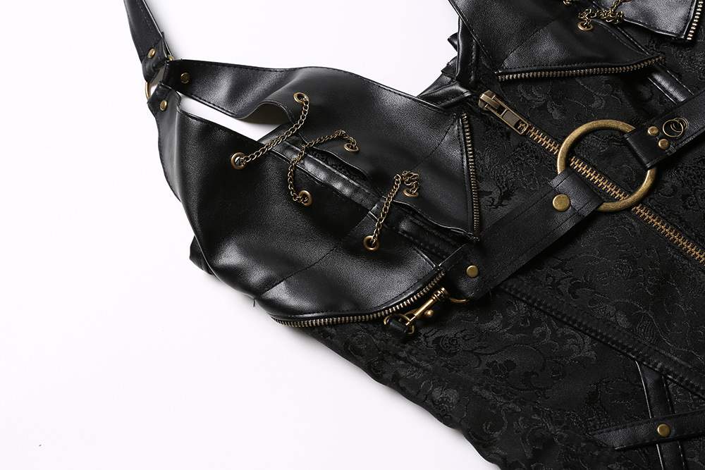 Court Punk Leather Corset