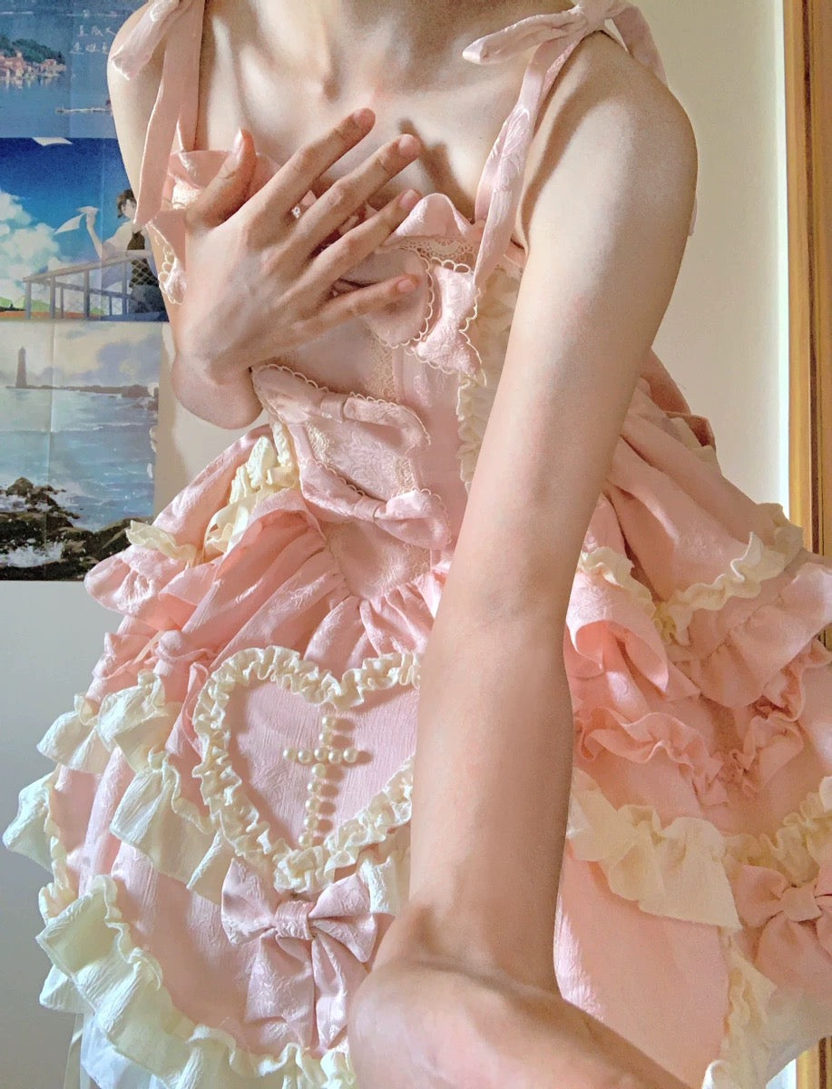 Heart Lolita Gothic Bows Dress