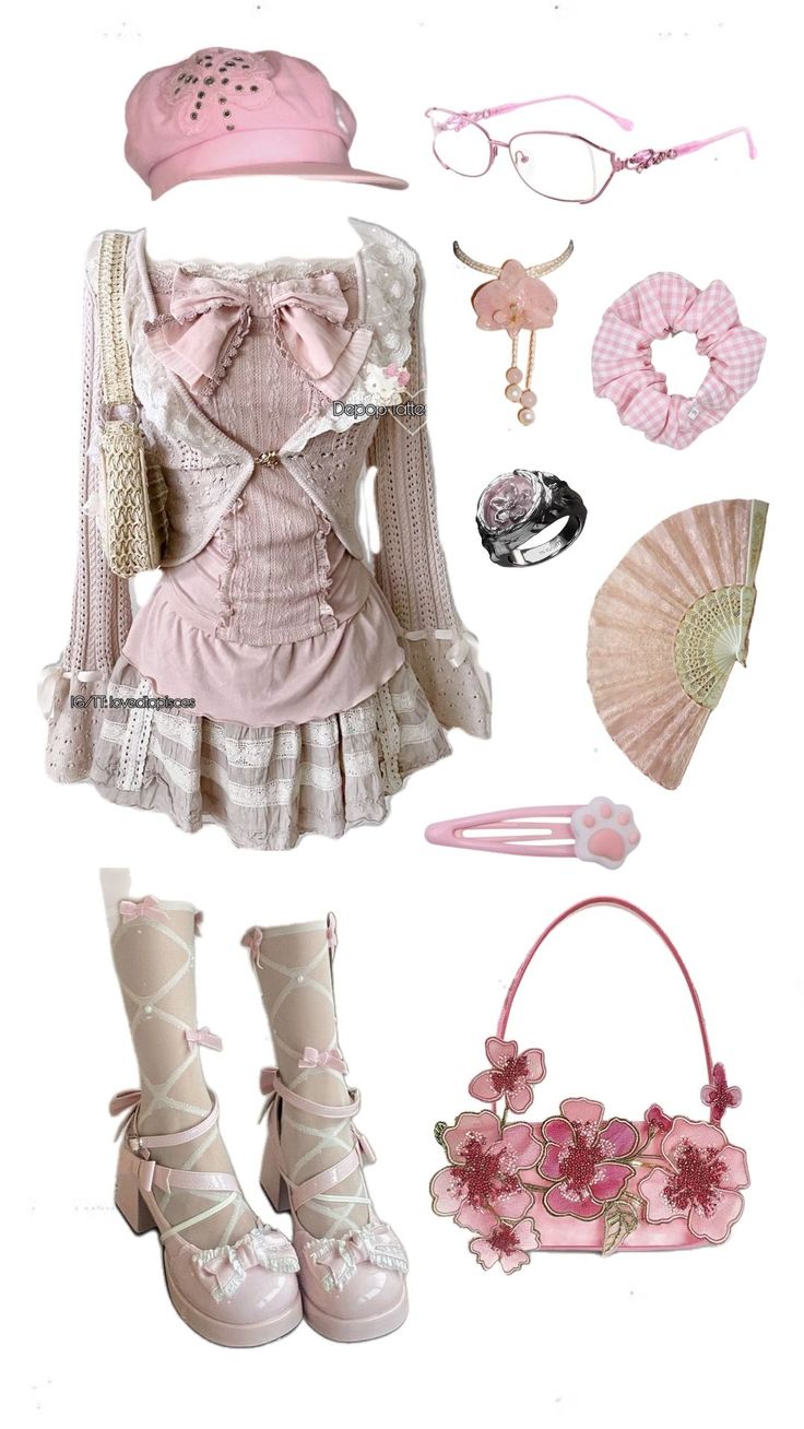 J-Fashion Nana-Inspired Bow Detail Top and Skirt Set