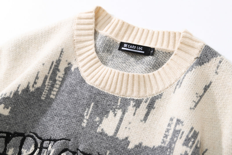 Grunge Street Round Neck Sweater