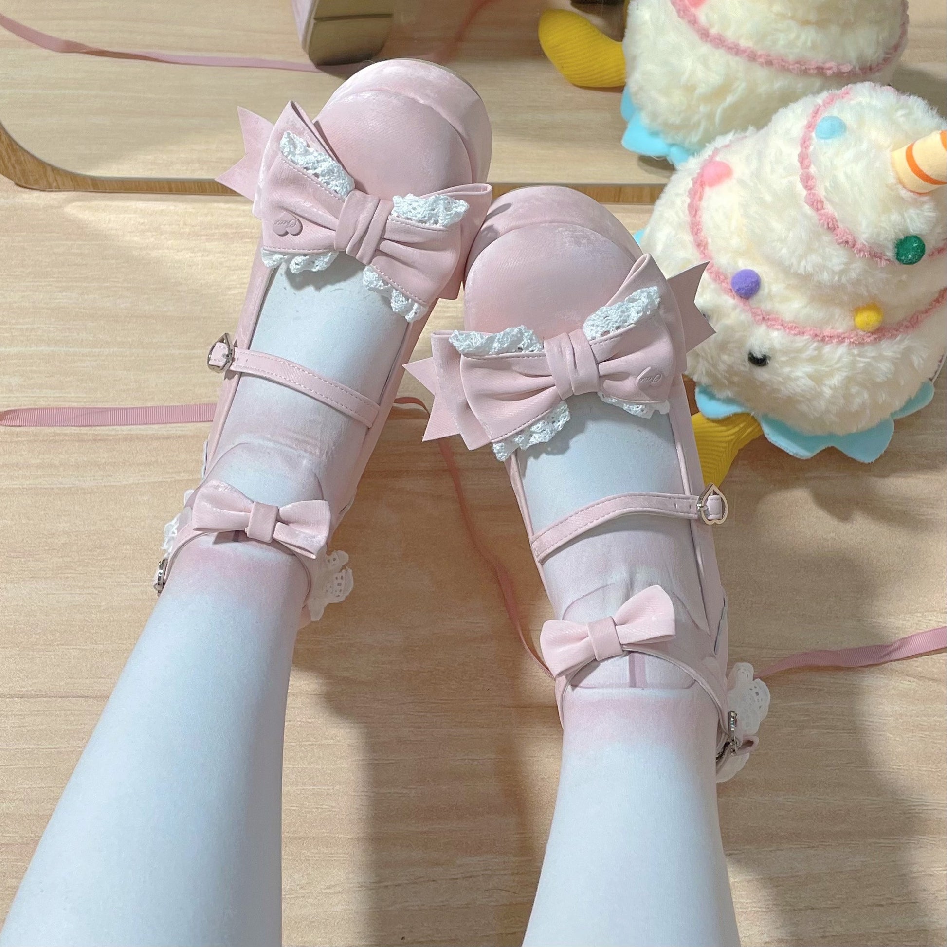 Bow Lolita Thick-soled Platform Shoes