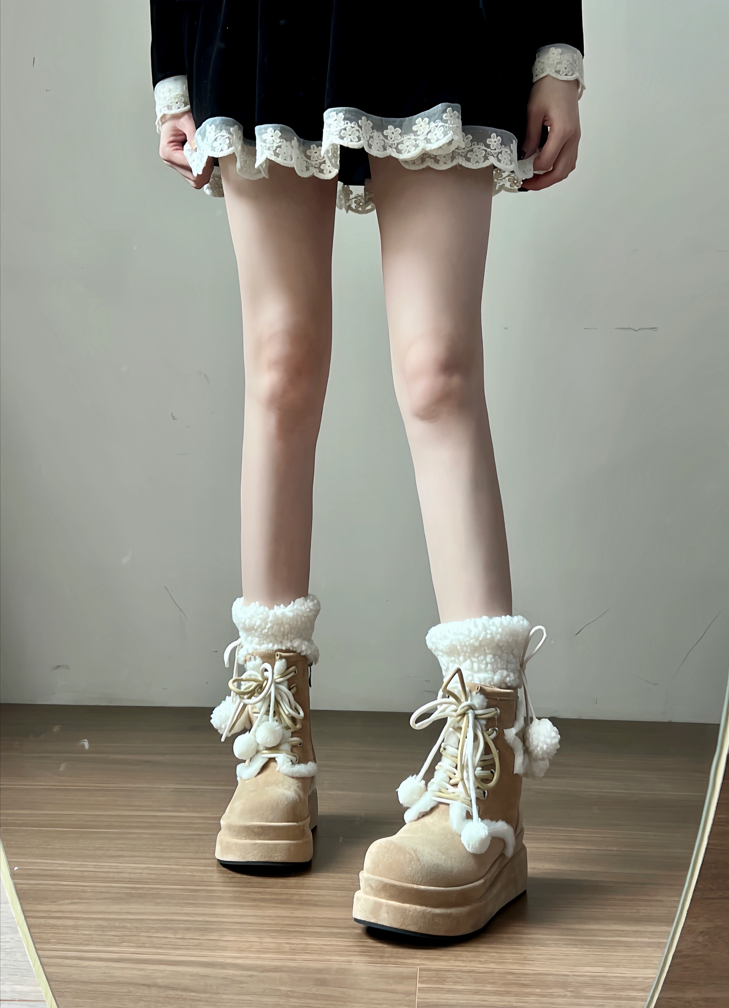 Fur Star Thick-soled snow boots